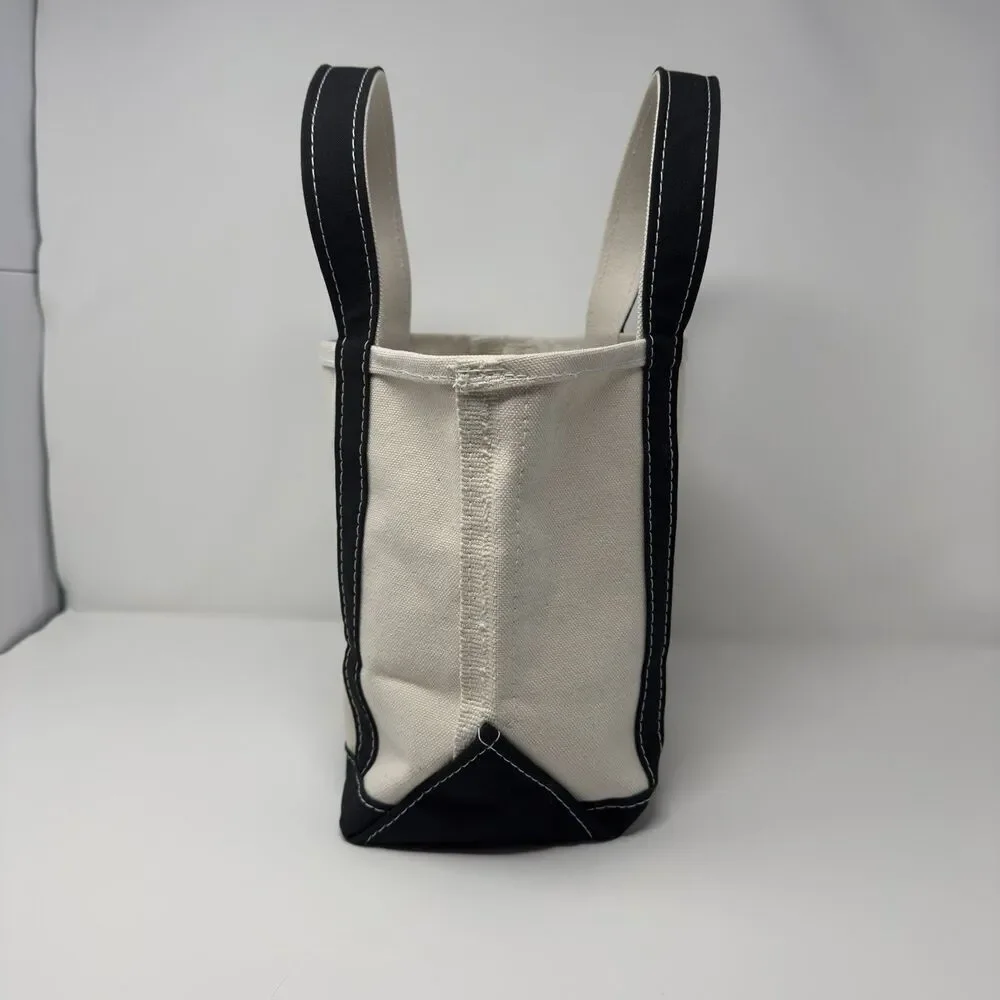 LL Bean Bag Boat and Tote Canvas Made in USA Navy Blue Maine Embroidered Megan